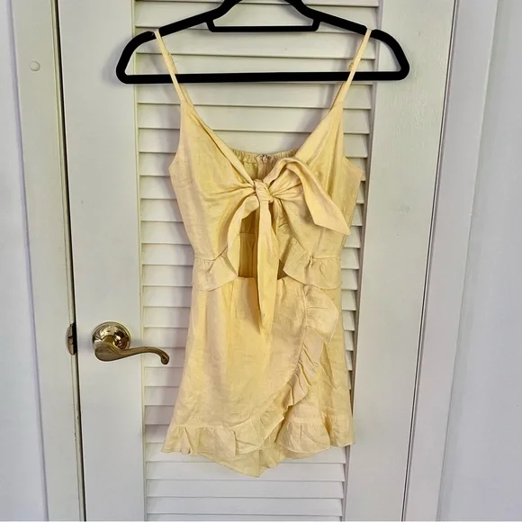 chinese dress ladies Light Yellow Boat Neck Back Bow Maxi Dress – shopaleena main image 0